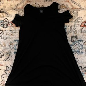 Black dress with shoulder cut outs